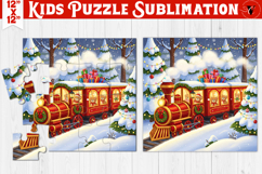 Kids puzzle | Christmas Scenes | Christmas train Product Image 1
