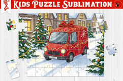 Kids puzzle | Christmas Scenes | Christmas car Product Image 1