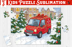 Kids puzzle | Christmas Scenes | Christmas car Product Image 1