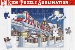 Kids puzzle | Christmas Scenes | Christmas monorail Product Image 1