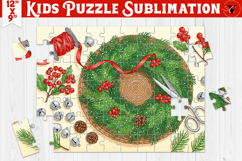 Kids puzzle | Christmas Scenes | Christmas wreath Product Image 1