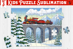 Kids puzzle | Christmas Scenes | Christmas train Product Image 1