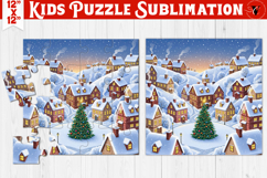 Kids puzzle | Christmas Scenes | winter houses Product Image 1