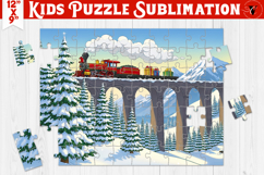 Kids puzzle | Christmas Scenes | Christmas train Product Image 1
