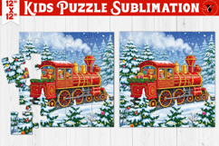 Kids puzzle | Christmas Scenes | Christmas train Product Image 1