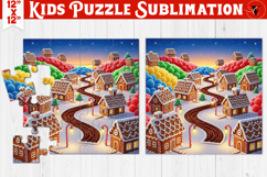 Kids puzzle | Christmas Scenes | gingerbread houses Product Image 1