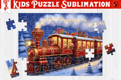 Kids puzzle | Christmas Scenes | Christmas train Product Image 1