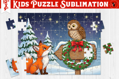 Kids puzzle | Christmas Scenes | Fox and Owl Product Image 1