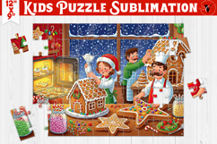Kids puzzle | Christmas Scenes | gingerbread houses Product Image 1