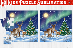 Kids puzzle | Christmas Scenes | Christmas reindeer Product Image 1