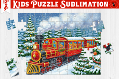 Kids puzzle | Christmas Scenes | Christmas train Product Image 1