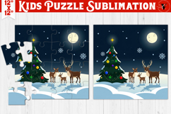 Kids puzzle | Christmas Scenes | Reindeers family Product Image 1