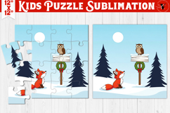 Kids puzzle | Christmas Scenes | Fox and Owl Product Image 1