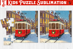 Kids puzzle | Christmas Scenes | Christmas tram Product Image 1
