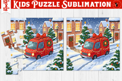Kids puzzle | Christmas Scenes | Christmas car Product Image 1