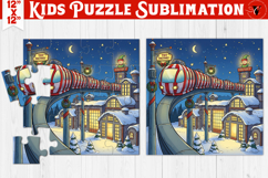 Kids puzzle | Christmas Scenes | Christmas monorail Product Image 1