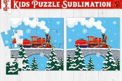 Kids puzzle | Christmas Scenes | Christmas train Product Image 1
