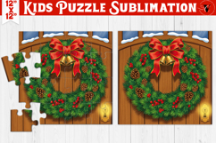Kids puzzle | Christmas Scenes | Christmas wreath Product Image 1