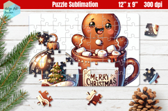 Gingerbread man Christmas Kids Puzzles Sublimation Product Image 1