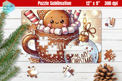 Gingerbread man Christmas Kids Puzzles Sublimation Product Image 1