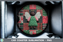 GorgeousChristmas Quilted Patchwork Car Coaster design.