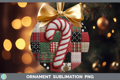 GorgeousChristmas Quilted Patchwork Ornament design.