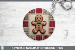 GorgeousChristmas Quilted Patchwork Keychain design.
