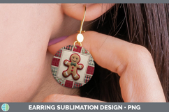 GorgeousChristmas Quilted Patchwork Round Earrings design.