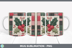 GorgeousChristmas Quilted Patchwork Mug Wrap design.