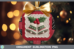 GorgeousChristmas Quilted Patchwork Ornament design.