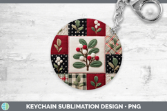GorgeousChristmas Quilted Patchwork Keychain design.