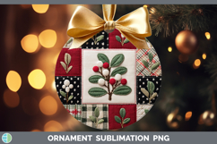 GorgeousChristmas Quilted Patchwork Ornament design.