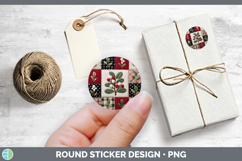 GorgeousChristmas Quilted Patchwork Stickers design.