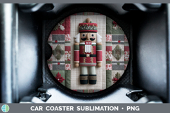 GorgeousChristmas Quilted Patchwork Car Coaster design.
