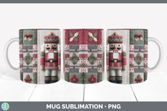 GorgeousChristmas Quilted Patchwork Mug Wrap design.