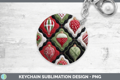 GorgeousChristmas Quilted Patchwork Keychain design.