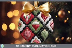GorgeousChristmas Quilted Patchwork Ornament design.
