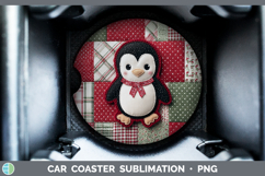 GorgeousChristmas Quilted Patchwork Car Coaster design.