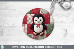 GorgeousChristmas Quilted Patchwork Keychain design.