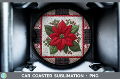 GorgeousChristmas Quilted Patchwork Car Coaster design.