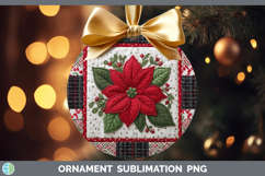 GorgeousChristmas Quilted Patchwork Ornament design.