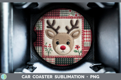 GorgeousChristmas Quilted Patchwork Car Coaster design.