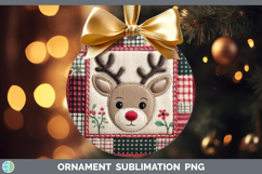 GorgeousChristmas Quilted Patchwork Ornament design.