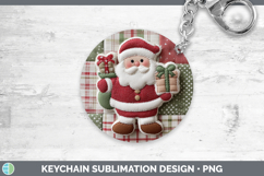 GorgeousChristmas Quilted Patchwork Keychain design.