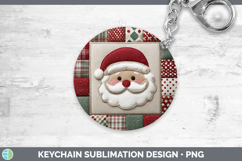 GorgeousChristmas Quilted Patchwork Keychain design.