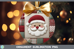 GorgeousChristmas Quilted Patchwork Ornament design.