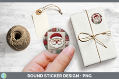 GorgeousChristmas Quilted Patchwork Stickers design.