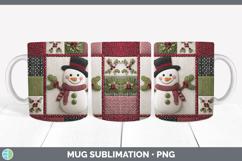 GorgeousChristmas Quilted Patchwork Mug Wrap design.
