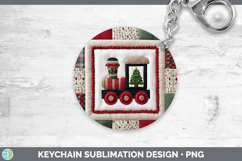 GorgeousChristmas Quilted Patchwork Keychain design.
