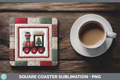 GorgeousChristmas Quilted Patchwork Square Coaster design.